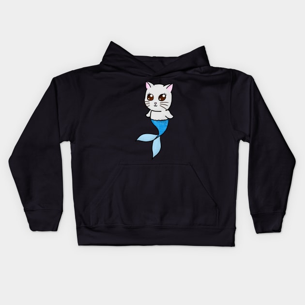 Meowmaid Kids Hoodie by Artsy NJ